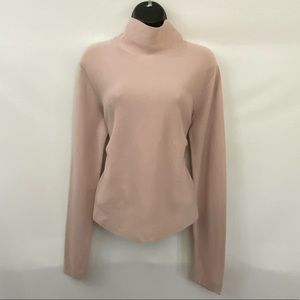 COS Mauve Pink Mock Turtle Neck Long Sleeve Sweater Size S W-54